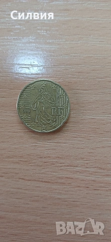 Френска монета от 20 евроцента от 1999г, снимка 2 - Нумизматика и бонистика - 53883916