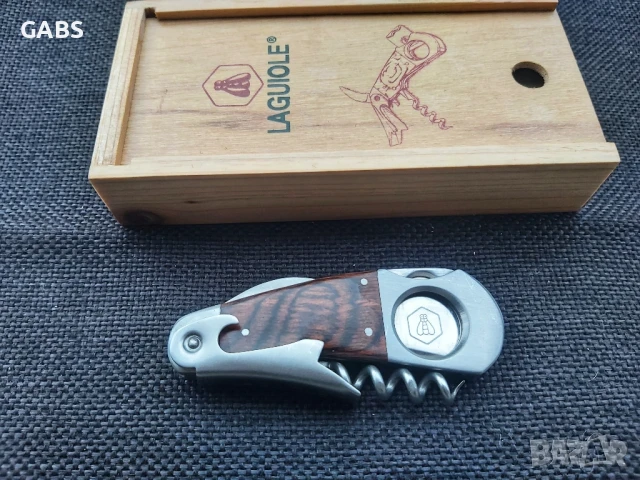 Луксозна отварачка за вино с резачка за пури LAGUIOLE France, снимка 3 - Други - 50668047