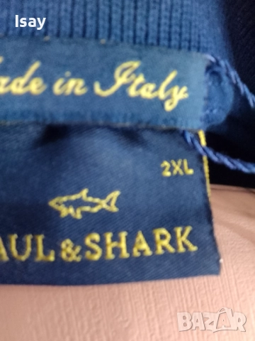Мъжка тениска Паул Шарк в тъмно син цвят 2ХЛ последен размер , снимка 2 - Тениски - 52376837