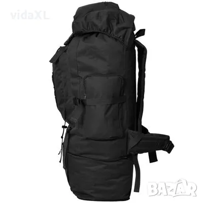 vidaXL Раница, войнишки стил, XXL, 100 л, черна（SKU:91097）, снимка 4 - Сакове - 49242352