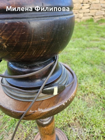 Старинна лампа с ресни, снимка 5 - Настолни лампи - 50476506