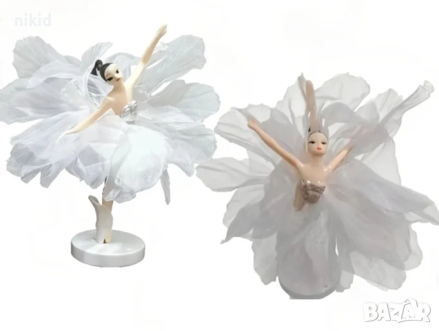 Балерина в танц с тюл пластмасова фигурка за игра и украса на торта играчка топер