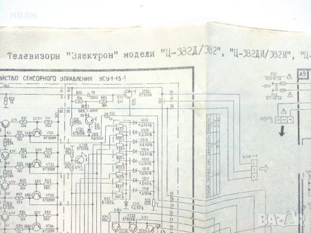 Лот стари телевизионни принципни схеми, снимка 11 - Специализирана литература - 46498713