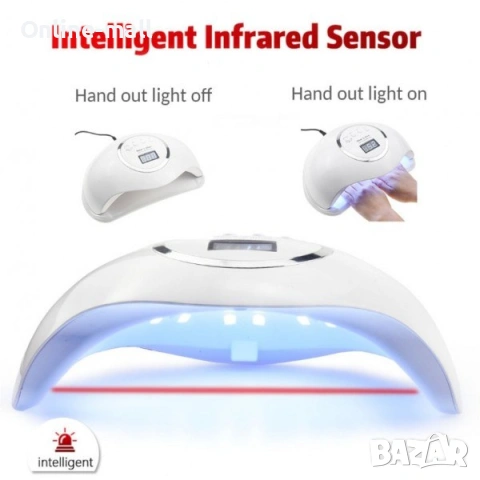 Професионална UV/LED Лампа за Маникюр New 5 Plus SUN 72W – Висока Мощност, Интелигентна Защита и 36 , снимка 7 - Продукти за маникюр - 53244228