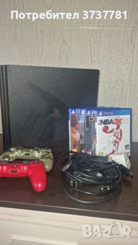 PS4 PRO 1TB с 2 контролера, снимка 4 - Настолни игри - 45957707