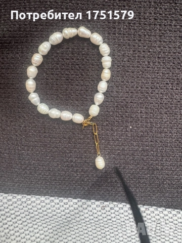Нова гривна за крак с естествени перли, снимка 3 - Гривни - 52145474