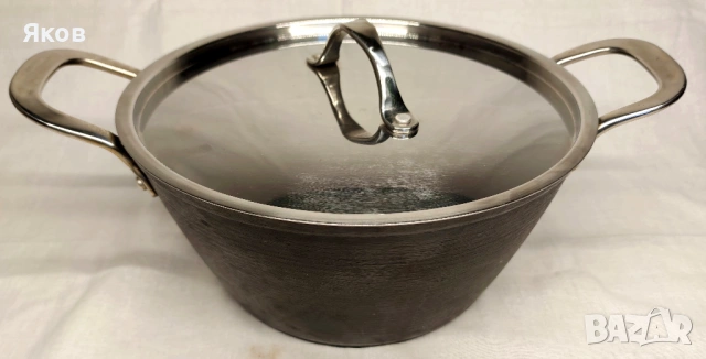 Чугунена тиган John Lewis 27 см x 15 см, снимка 4 - Съдове за готвене - 53691552