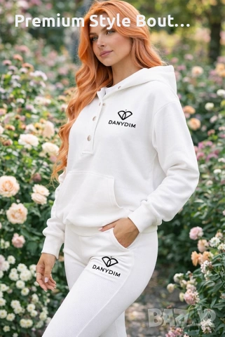 Дамски комплект DANYDIM 3в1 – Oversize суичърт, топ и клин, снимка 7 - Спортни екипи - 53718358