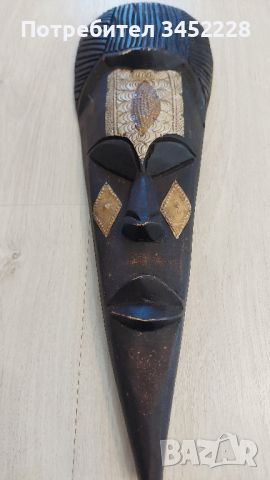 маска дърворезба Африка 47см , снимка 6 - Декорация за дома - 46321028