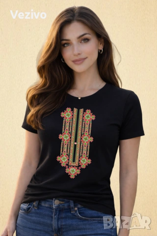 Ромбове с канатица – френски бод, снимка 2 - Тениски - 54068581