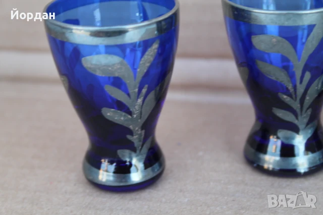 Стъклени чаши със сребърна украса, снимка 2 - Чаши - 51107959