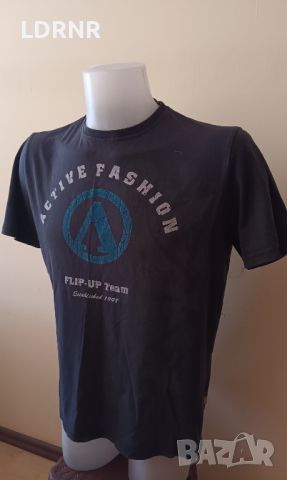 Тениска Active Fashion Flip-Up Team - размер L - сива, снимка 1 - Тениски - 46346505