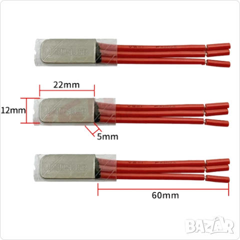 Трифазна термозащита 3000W,Термостат биметален 75℃/85/95/110/140℃,150℃ ,термореле , снимка 2 - Електродвигатели - 53651517