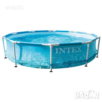 Intex Плажен басейн с метална рамка, 305x76 см（SKU:92515