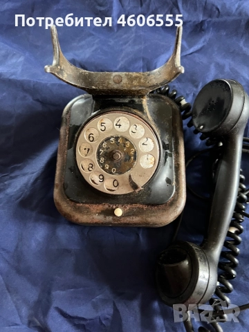 Ретро телефон с метален корпус и бакелитова слушалка.Siemens & Halske., снимка 2 - Антикварни и старинни предмети - 52207488