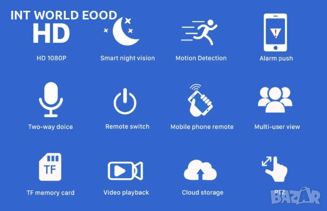 BESDER 1080P 2MP PTZ IP WiFi Камера 4X Oптично увеличение Инфрачервено нощно виждане YCC 365 Plus AP, снимка 3 - IP камери - 52063021