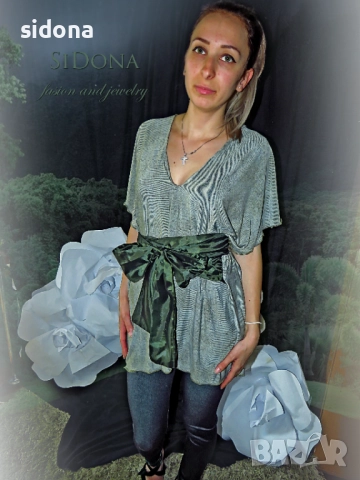 Блузи с къс ръкав SiDona, снимка 14 - Туники - 39477190