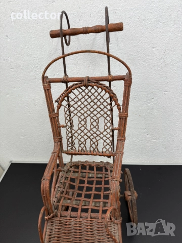 Стара детска количка за кукли 19в. №7574, снимка 6 - Антикварни и старинни предмети - 52300280