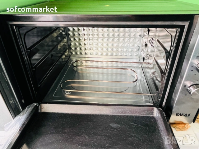 Мини фурна Bakaji 70 литъра с гаранция, снимка 4 - Печки, фурни - 53870624
