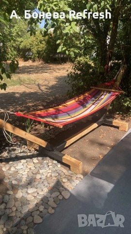 Ръчно изработени луксозни стойки за хамак +ПОДАРЪК хамак, снимка 5 - Градински мебели, декорация  - 54207653