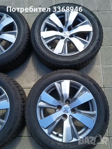 Джанти Peugeot 16" 4x108 с гуми Continental 195/60/16, снимка 9 - Гуми и джанти - 54133791