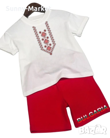 Шевица Детски екип комплект тениска + къси гащи + цифра или буква, снимка 7 - Детски комплекти - 53757529