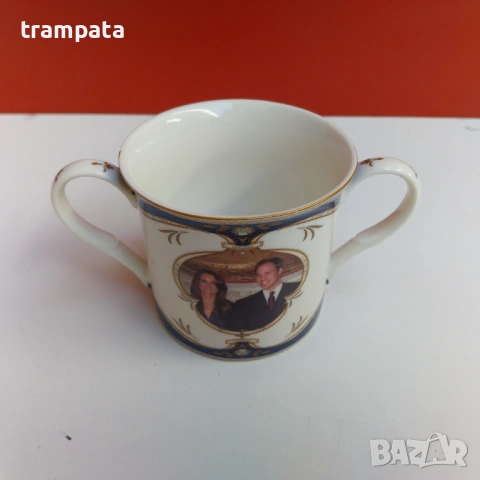 НАЙ ДОБРАТА ОФЕРТА Порцеланова чаша  Royal Crest  Принц Чарлс и Кейт , снимка 2 - Антикварни и старинни предмети - 53181876