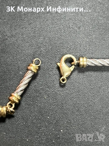 Сребърен ланец/счупена закопчалка/, снимка 3 - Колиета, медальони, синджири - 53385285