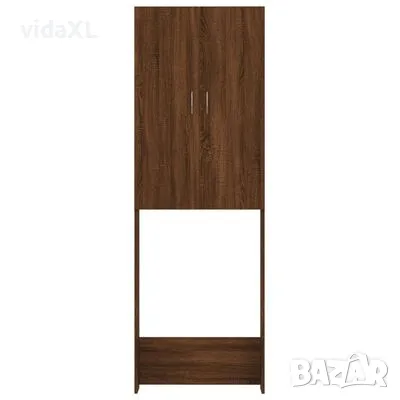 vidaXL Шкаф за пералня, кафяв дъб, 64x25,5x190 см(SKU:813193), снимка 3 - Шкафове - 48145735