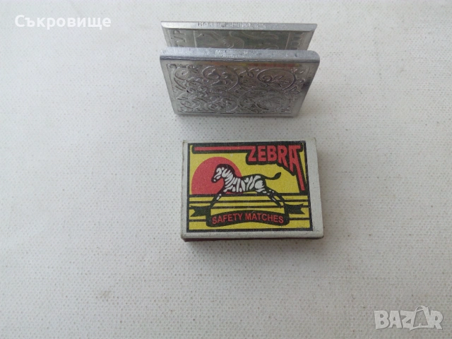 Антикварен метален кибритник СССР + подарък, снимка 6 - Антикварни и старинни предмети - 53608669