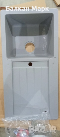 Гранитна кухненска мивка PYRAMIS ZAKO 1B1D – Granite Croma с дефекти 🔹, снимка 6 - Мивки - 52837246