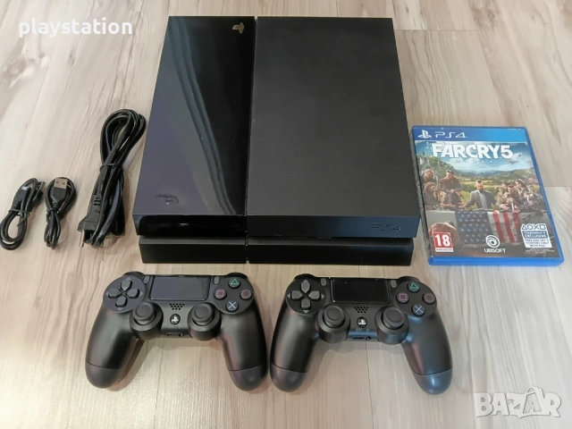 🤍 PS4 ЧЕРЕН – 180 € (ПЪЛЕН КОМПЛЕКТ!) 3 месеца гаранция