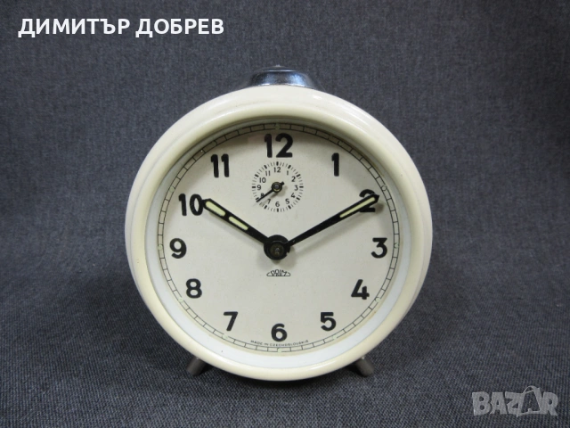 СТАР РЕТРО СОЦ ЧССР НАСТОЛЕН МЕХАНИЧЕН ЧАСОВНИК БУДИЛНИК PRIM