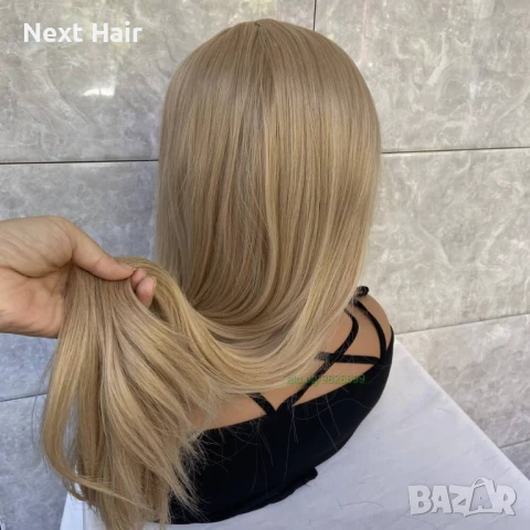 Руса плътна 80 см перука на път, снимка 1