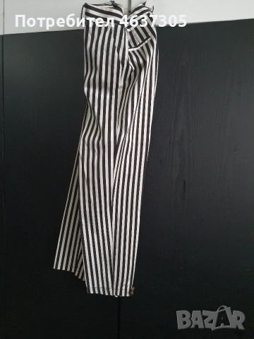 марков панталон на вертикални линии от сатен