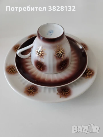 троен сет за кафе, снимка 2 - Антикварни и старинни предмети - 51063314