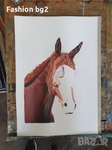 Картина с кон, снимка 6 - Картини - 50640778