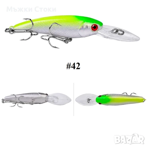 Сет Воблери – 10 Броя, Изкуствени примамки за риболов, снимка 2 - Стръв и захранки - 50775167