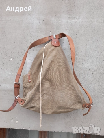 Стара брезентова раница #19, снимка 4 - Други ценни предмети - 52949044