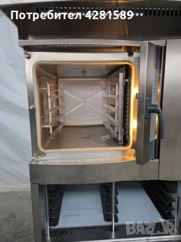 Немски конвектомат Wiesheu Dibas 64 с шапка/пароуловител,стойка за тави и втасвател, снимка 3 - Други машини и части - 53657183