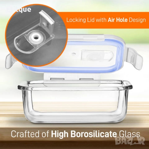 Комплект стъклени купи с пластмасов капак - 3броя, снимка 10 - Други - 52744908