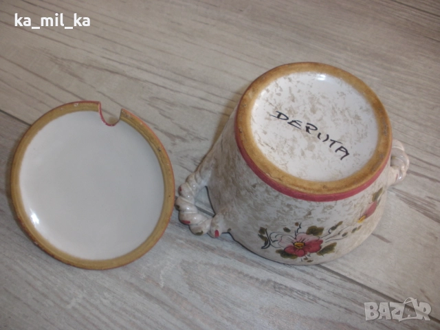 Захарница, глазирана керамика, снимка 6 - Сервизи - 52916009