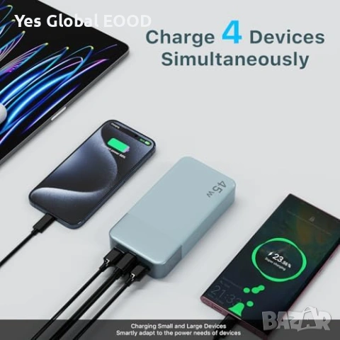 NOBIS Power Bank 20000mAh 45W, снимка 4 - Външни батерии - 53827915