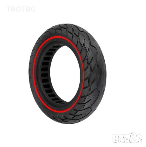Плътна гума 10x2.5 инча Honeycomb с червен ринг за Ninebot Max G30, Xiaomi Mi4 и Zero 10, снимка 2 - Други спортове - 52527809