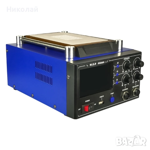 Станция за запояване WEP 853AAA-I с вграден вакуумен сепаратор 9'', поялник, снимка 5 - Друга електроника - 52288276