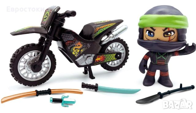 Фигурка Pinypon Action - The Ninja motorbike Demon, снимка 5 - Коли, камиони, мотори, писти - 45438547