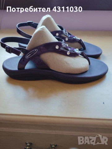 Дамски лилави сандали Walkmaxx  42, снимка 5 - Сандали - 54121525