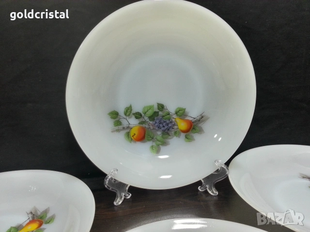 френски аркопал чинии дълбоки , снимка 2 - Антикварни и старинни предмети - 22510457