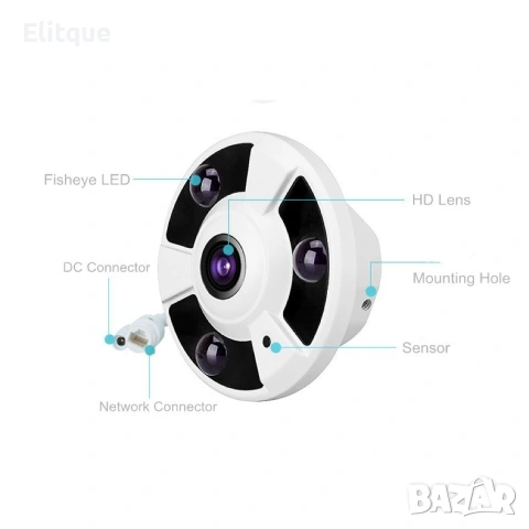 1316 Панорамна 360° HD камера, снимка 10 - Камери - 53106510