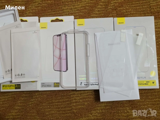 Стъклен протектор Baseus Crystal Ceramic за iPhone SET 2 броя , снимка 2 - Калъфи, кейсове - 52957984